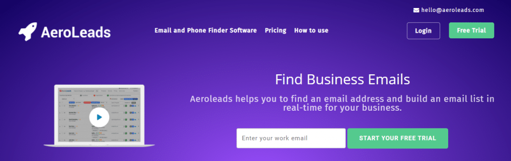AeroLeads Screenshot