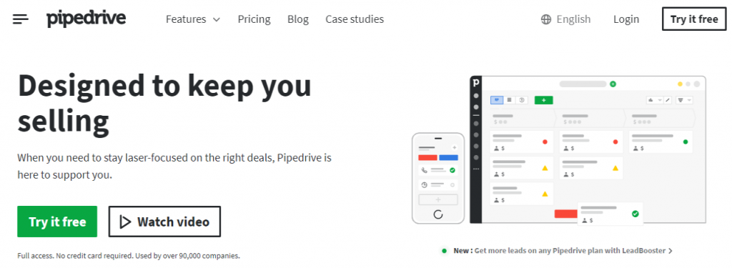 Pipedrive CRM Screenshot