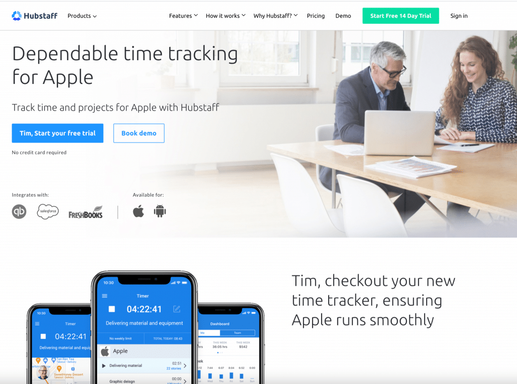 Hubstaff website
