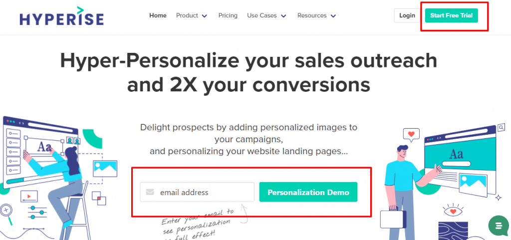 Hyperise Lead Generation Example