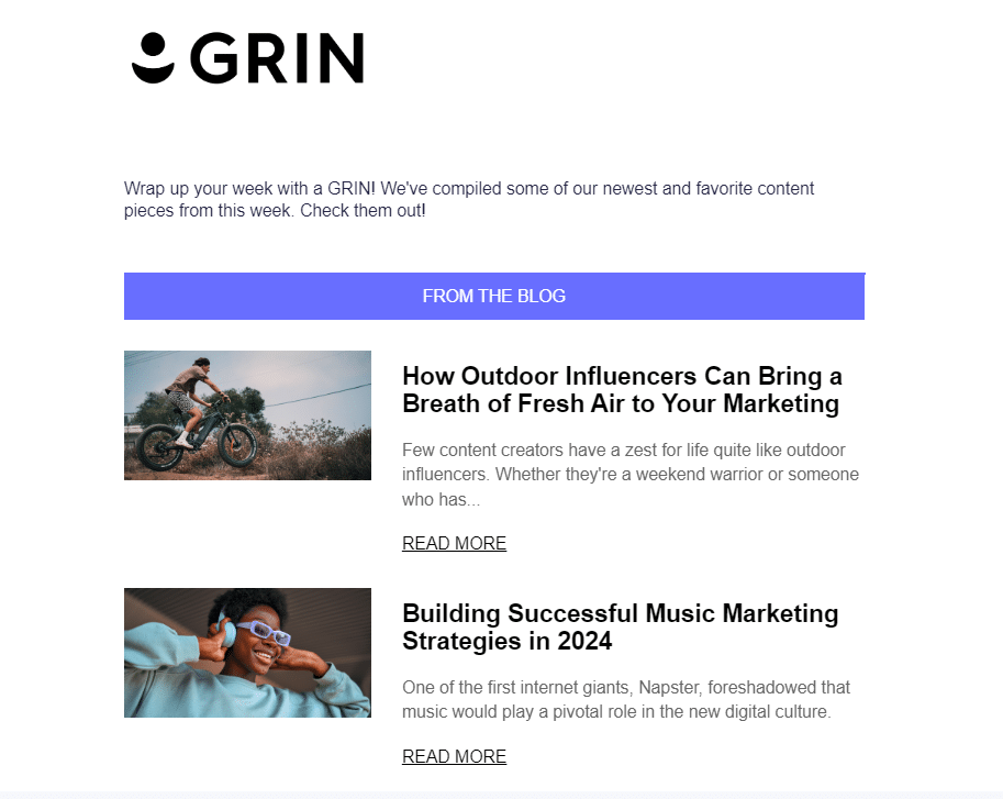 Lead Nurturing Emails - Educational Email example