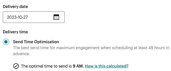 Email Engagement - Mailchimp Send Time Optimization Feature