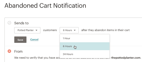 Personalized Email Marketing - Mailchimp Abandoned Cart Option