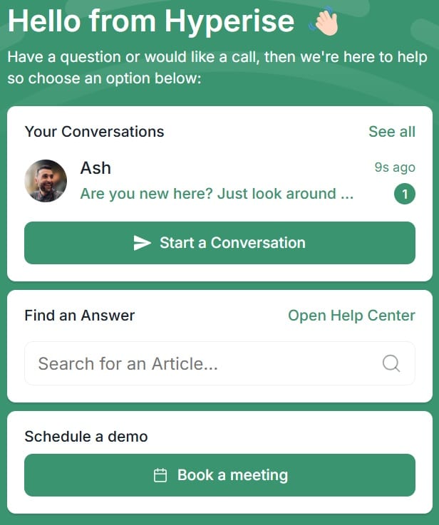 Zero-Party Data: Hyperise Live Chat